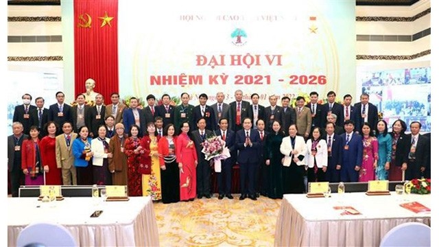 Le 6e Congrès national de l'Association des personnes âgées du Vietnam. Photo : VNA.