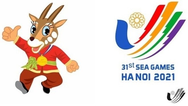 Le logo et la mascotte de SEA Games 31. Photo : NDEL.