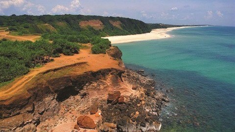 Vue aérienne de Mui Trèo. Photo : VNA.