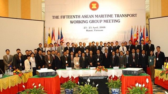 La 15e réunion du groupe de travail sur le transport maritime (MTWG) de l’ASEAN en 2008 à Hanoi. Photo : baogiaothong.vn.