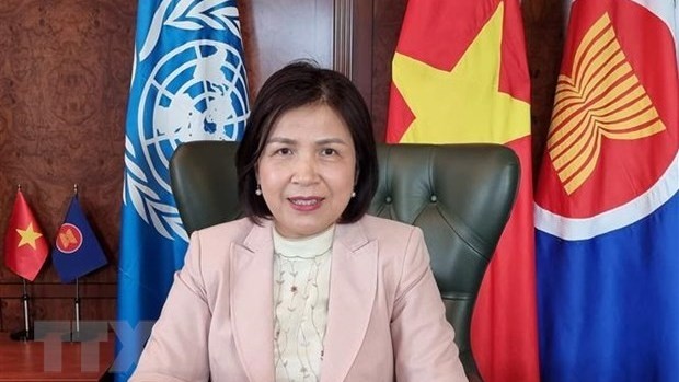 L’ambassadrice Lê Thi Tuyêt Mai, cheffe de la mission permanente du Vietnam auprès de l'ONU, de l’OMC et d’autres organisations internationales à Genève. Photo: VNA