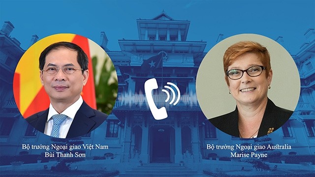 Le ministre vietnamien des Affaires étrangères, Bùi Thanh Son, et son homologue australienne, Marise Payne. Photo : baoquocte.vn