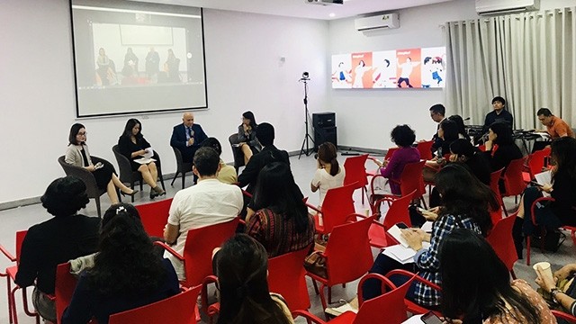 Un séminaire lors du 5e Journée du design italien au Vietnam. Photo : baoquocte.vn.
