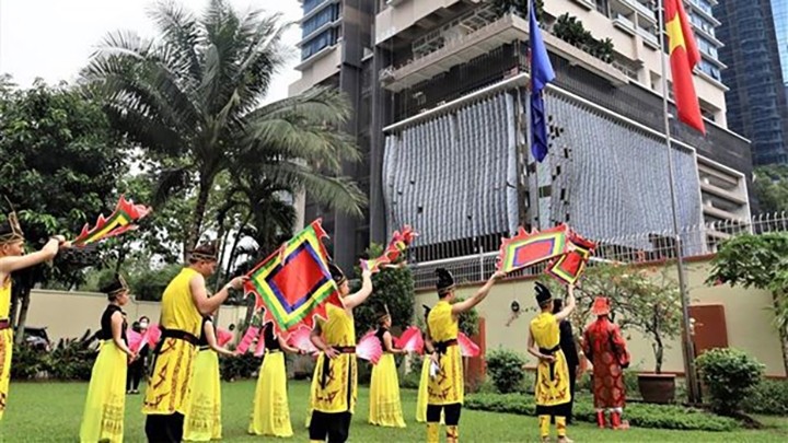 Cérémonie de commémoration des Rois fondateurs Hùng en Malaisie. Photo : VNA.