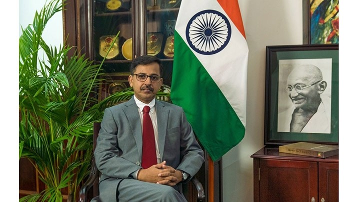 L’ambassadeur indien au Vietnam, Pranay Verma. Photo : baoquocte.vn