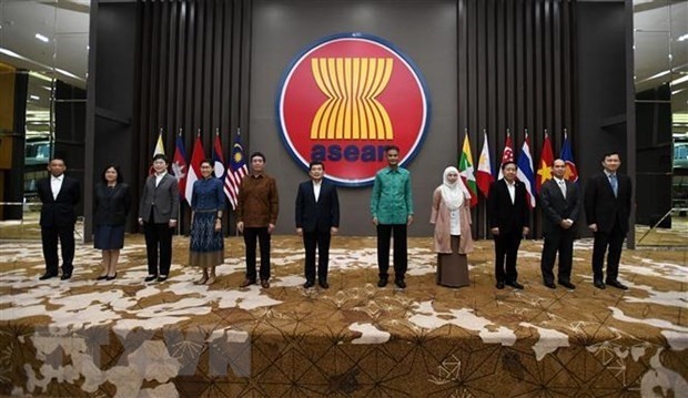 Une réunion de dirigeants des pays de l'ASEAN tenue en ligne en janvier 2022. Photo : VNA