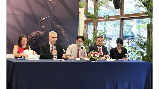 L'ambassadeur de France au Vietnam, Nicolas Warnery, s'exprime lors de l'événement. Photo: baoquocte.vn