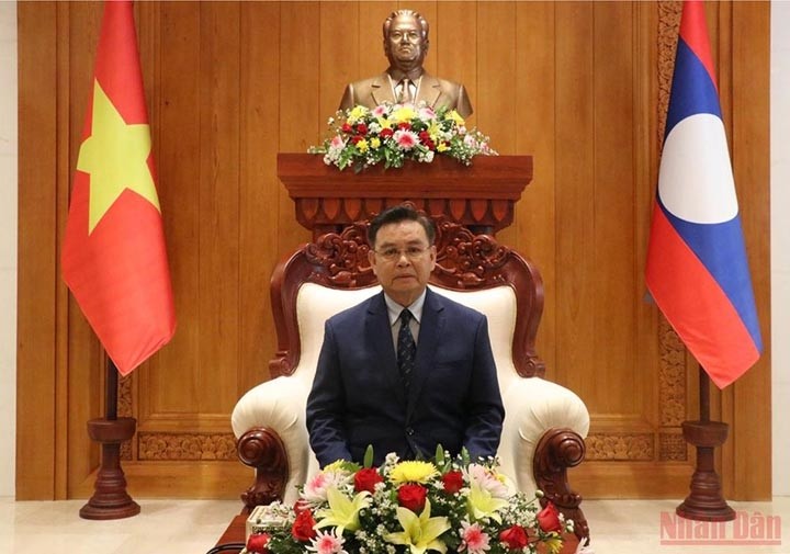 Le président lao de l’AN, Saysomphone Phomvihane. Photo : NDEL.