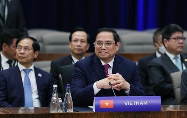  Le Premier ministre vietnamien, Pham Minh Chinh, au Sommet spécial ASEAN-États-Unis, le 13 mai à Washington. Photo : VNA.