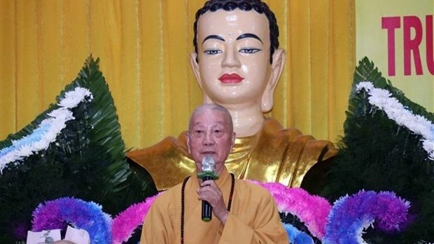Le vénérable Thich Tri Quang, président par intérim de l’Église bouddhique du Vietnam. Photo : VNA.