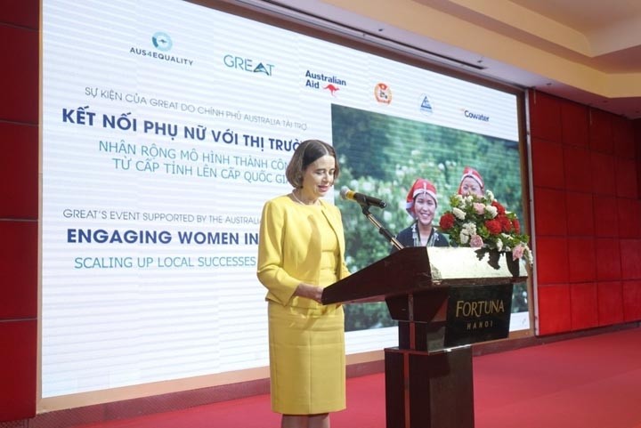 L’ambassadrice d’Australie au Vietnam, Robyn Mudi, prend la parole. Photo : Aus4Equality GREAT.