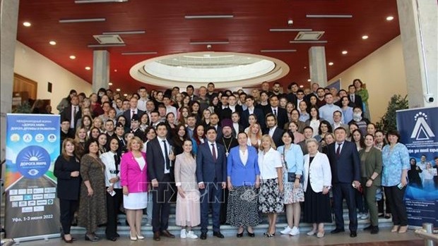 Les délégués lors du Forum international "Chemin de la paix - Chemin de l'amitié et du développement", qui s'est tenu du 1er au 4 juin dans la ville d'Oufa de la République du Bachkortostan, en Russie. Photo : VNA