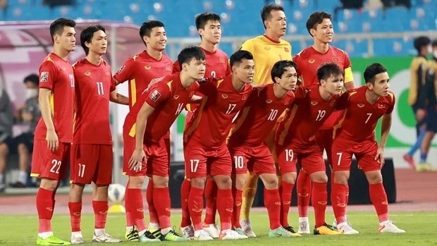 L'équipe nationale de football. Photo: VNA