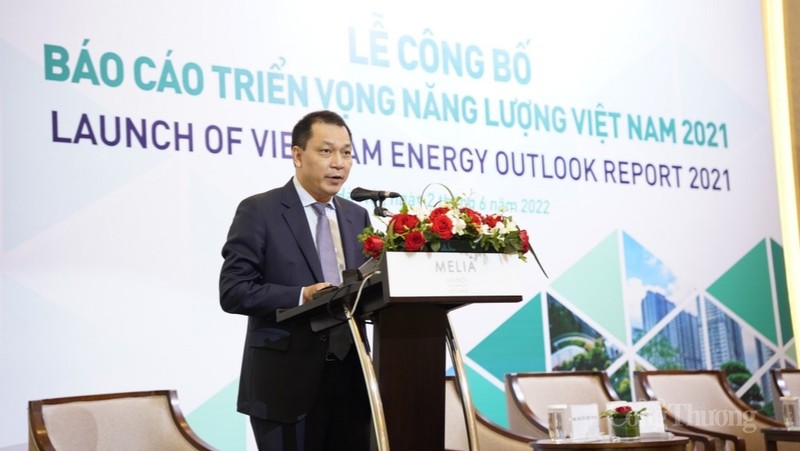 Le  vice-ministre de l’Industrie et du Commerce, Dang Hoang An, prend la parole. Photo: congthuong.vn