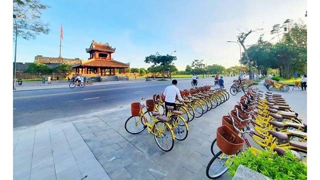 Thua Thiên Huê inaugure un système de vélos en libre-service. Photo : laodong.vn