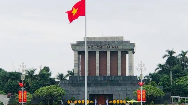 Le mausolée du Président Hô Chi Minh au coeur de la capitale Hanoi du Vietnam. Photo : baotintuc.vn