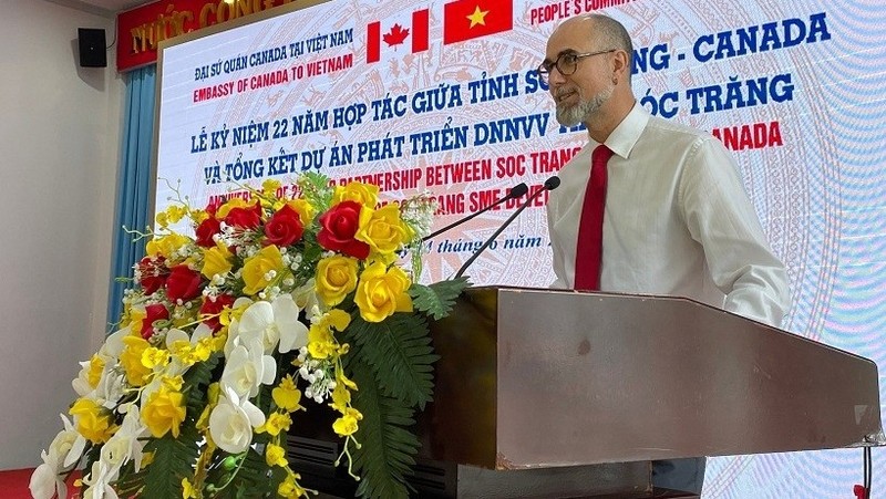 L'ambassadeur canadien au Vietnam, Shawn Steil, prend la parole. Photo: DSQ Canada