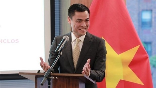L’ambassadeur Dang Hoàng Giang, représentant permanent du Vietnam auprès de l’ONU lors de l’événement. Photo : VNA.