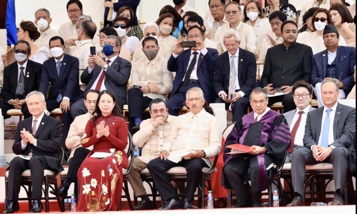 La Vice-Présidente vietnamienne, Vo Thi Anh Xuân, à la cérémonie de prestation de serment du président philippin Ferdinand Romualdez Marcos Jr. Photo : VNA.