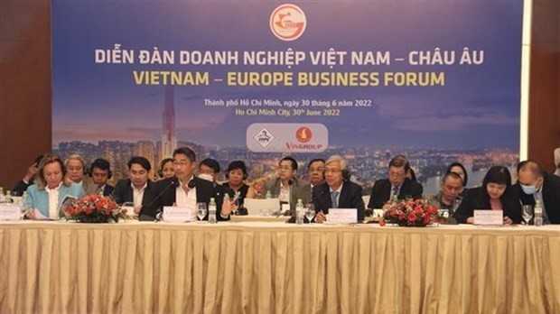 Vue du Forum des entreprises Vietnam - Europe à Hô Chi Minh-Ville, le 30 juin. Photo : VNA.