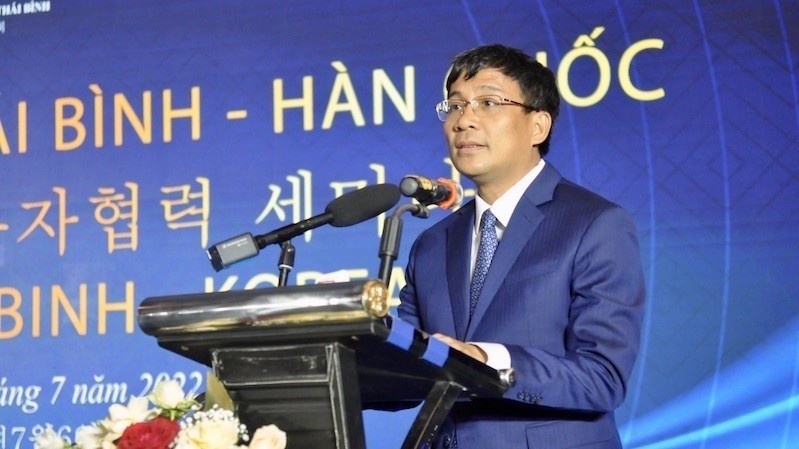 Le vice-ministre permanent des Affaires étrangères, Nguyên Minh Vu, prend la parole. Photo: baoquocte.vn