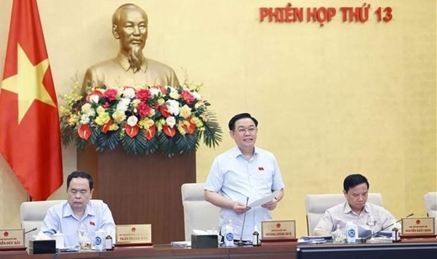Le Président de l'AN, Vuong Dinh Huê (debout). Photo : VNA.