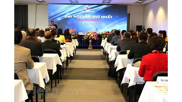 Le premier Congrès de l’Union des associations des Vietnamiens en Europe en 2016. Photo : VNA.