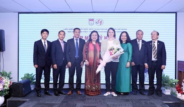 Lors de la rencontre en l’honneur du 233e anniversaire de la Fête nationale de la France à Hô Chi Minh-Ville. Photo: VNA