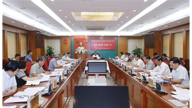 La 17e réunion de la Commission centrale du contrôle du Parti. Photo : VNA.