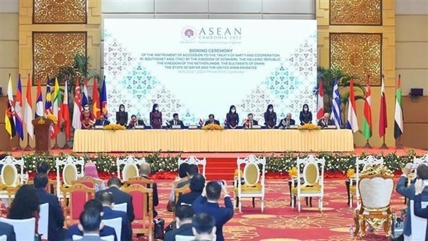 La 55e conférence des ministres des Affaires étrangères de l’ASEAN (AMM-55) s'est ouverte mercredi à Phnom Penh. Photo : VNA.
