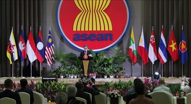 Lors de la célébration du 55e anniversaire de la fondation de l'ASEAN à Jakarta. Photo : VNA.