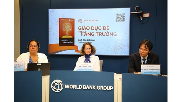 Panorama de la conférence de presse.  Photo : Banque mondiale au Vietnam.