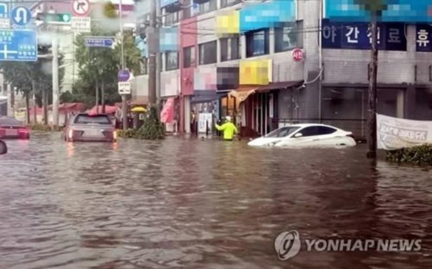 Graves inondations à Séoul. Photo : Yonhap.