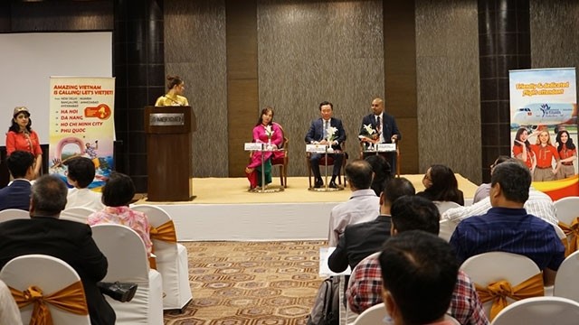 Conférence de promotion touristique vietnamien à New Delhi. Photo : thoidai.com.vn.