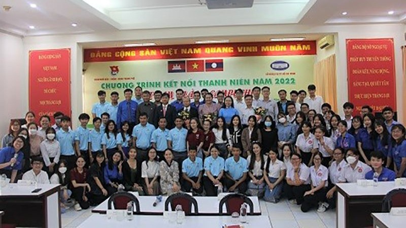 Programme « Connecter les jeunes Vietnam - Laos -Cambodge en 2022 ». Photo : baoquocte.vn