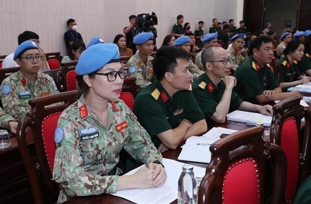 Des officiers vietnamiens participant aux opérations de maintien de la paix. Photo : VNA.