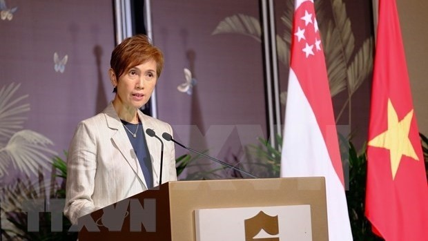 La ministre singapourienne de l’Information et de la Communication, Josephine Teo. Photo : VNA.